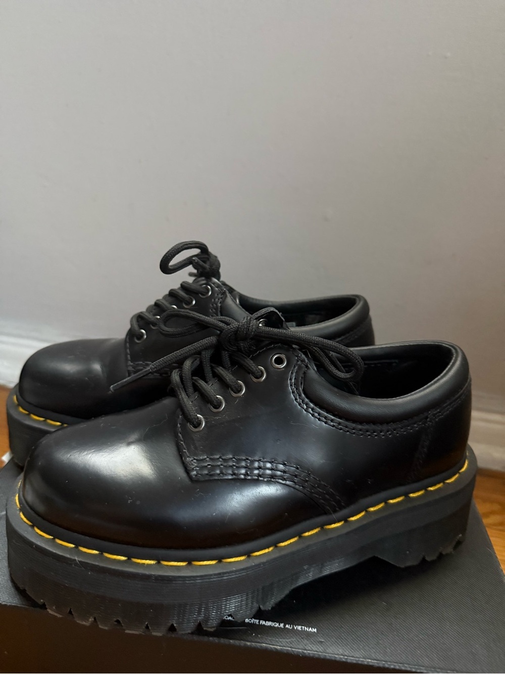 Dr Marten 8053 Leather Platform Casual Shoes